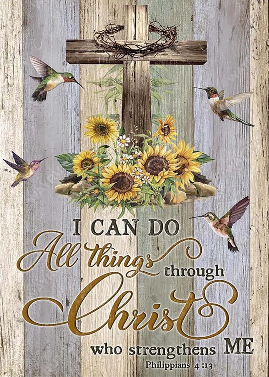 Christ Cross Diamond Painting Kits for Adults Beginners, 5D Jesus Religious Inspirational Diamond Art Kits, DIY Full Round Drill Paint with Diamonds Dots, Home Wall Decor 12 x 16 Inch